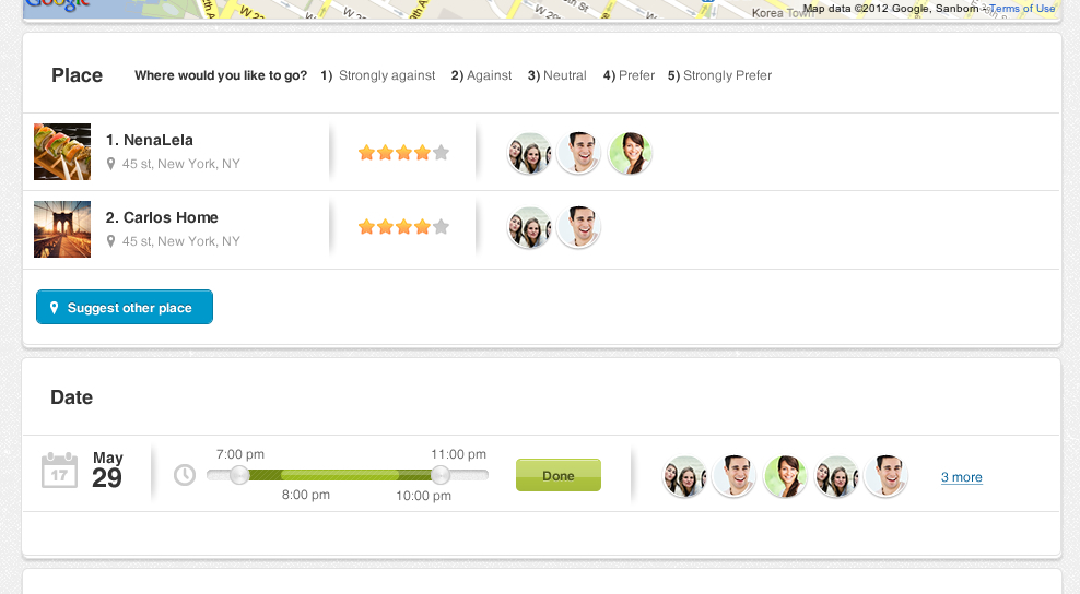 Schedule and plan events with your friends.